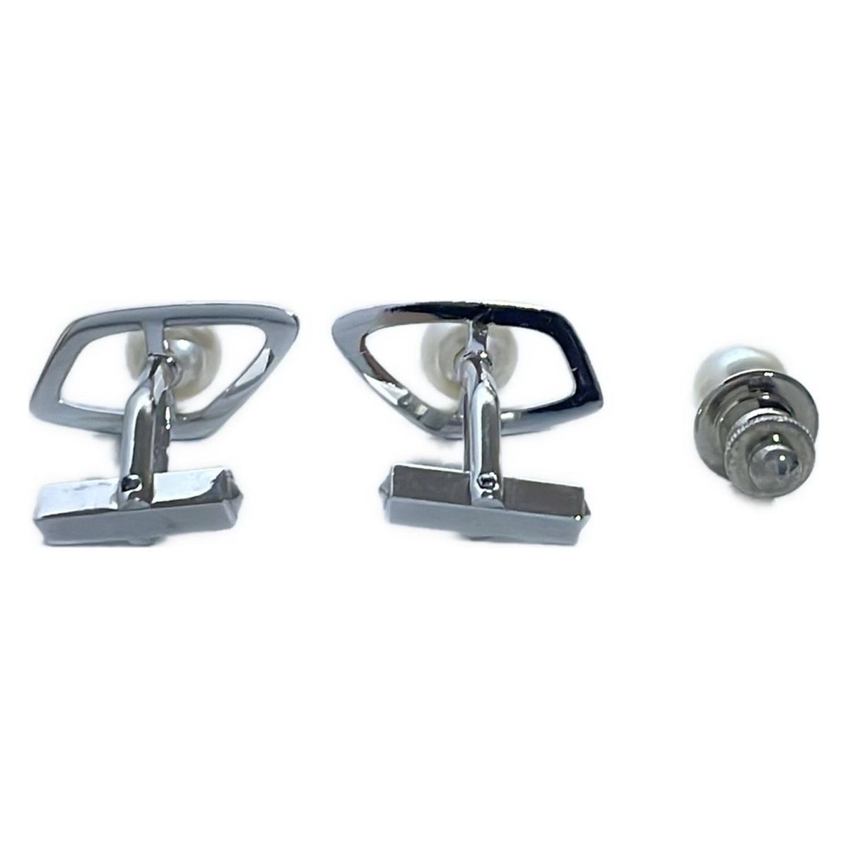 mikimoto(ミキモト) アクセサリー美品 - K14WG×シルバー×白 カフス×1点