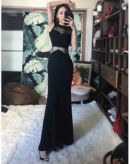 ワンピース バック セクシー 二次会 マキシ丈 コンシャス ドレス