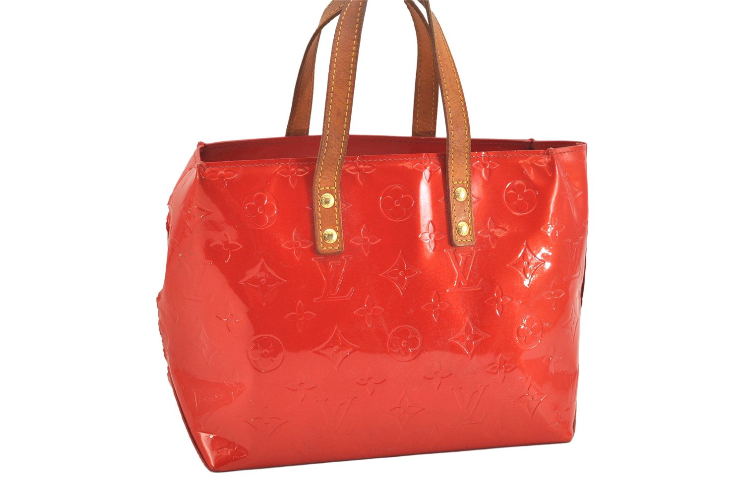 LOUIS VUITTON ルイヴィトン ヴェルニ リード PM ハンドバッグ レッド  