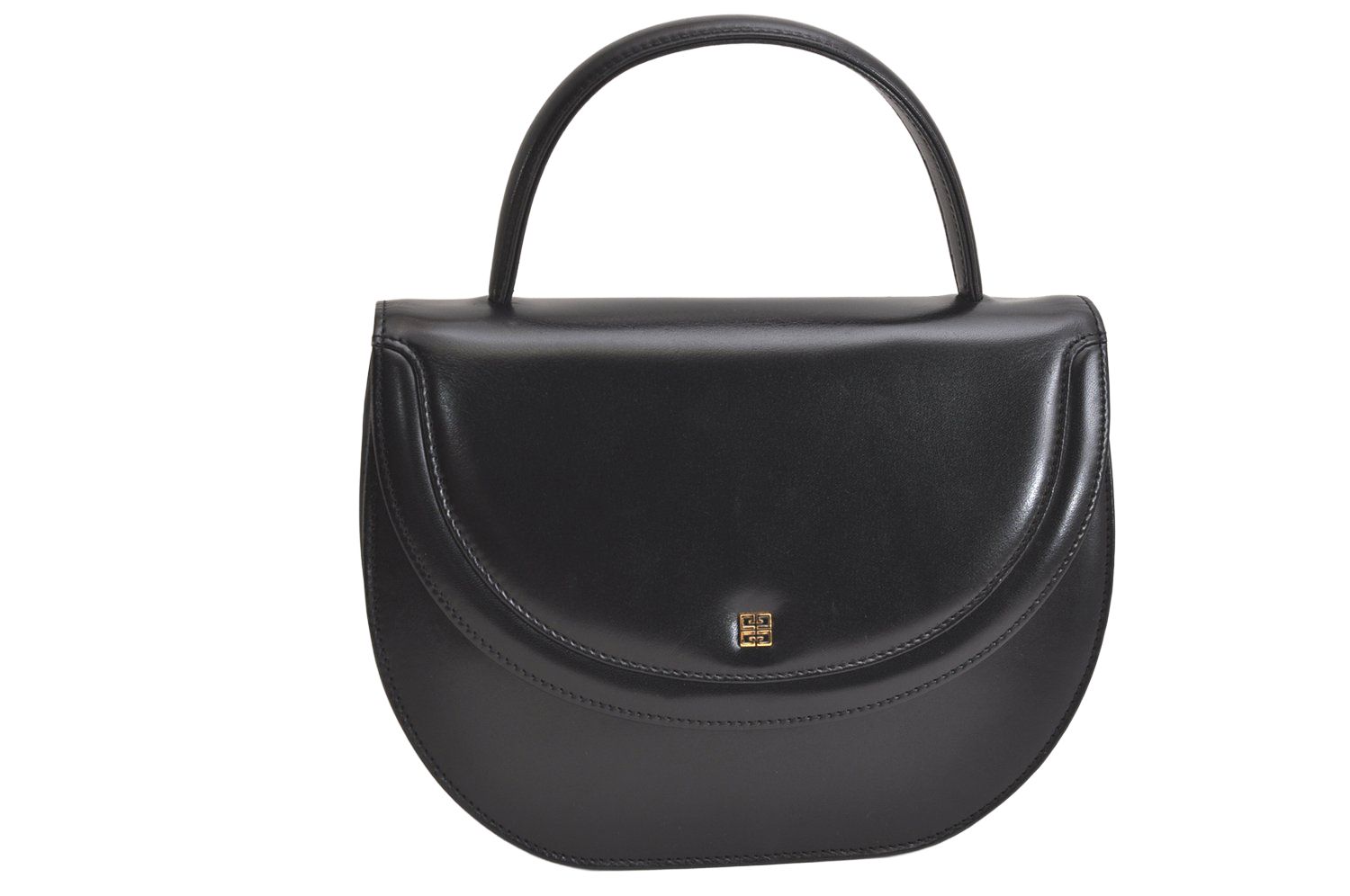 GIVENCHY ジバンシィ ヴィンテージ レザー ハンドバッグ 財布 ブラック 