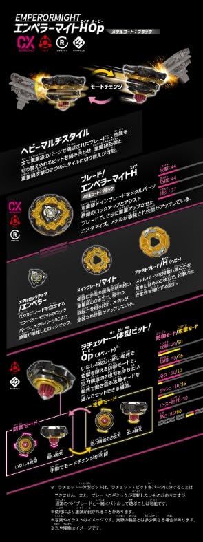 3種セット / ベイブレードX CX-11 エンペラーマイトデッキセット + BX