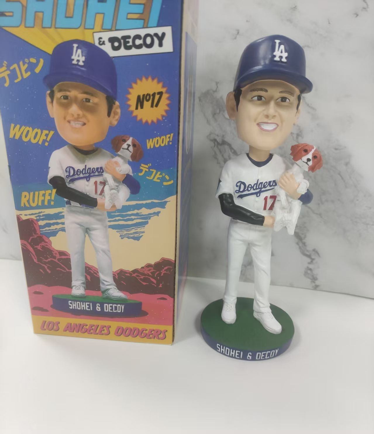 大谷翔平＆デコピンボブルヘッド MS】大谷翔平 デコピン 8月28日ドジャース球場配布 ボブルヘッド人形