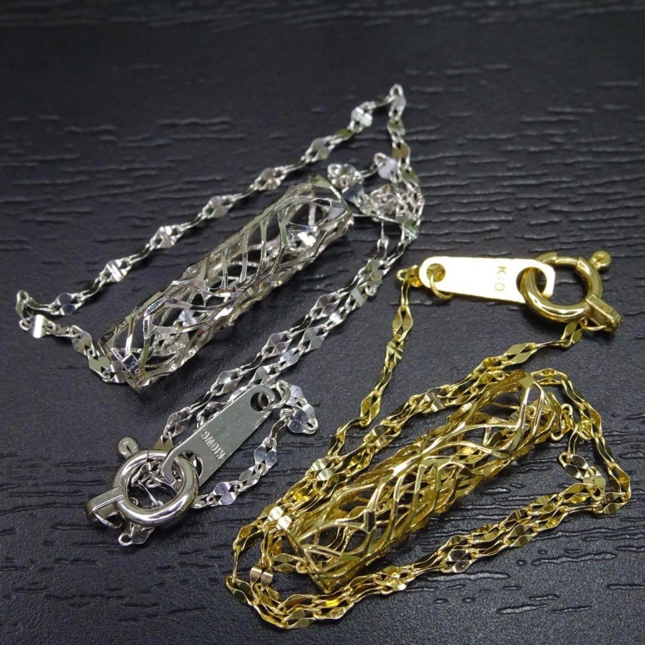 K10 & K10WG 10金ゴールド & ホワイトゴールド 416 ペア 2個セット 