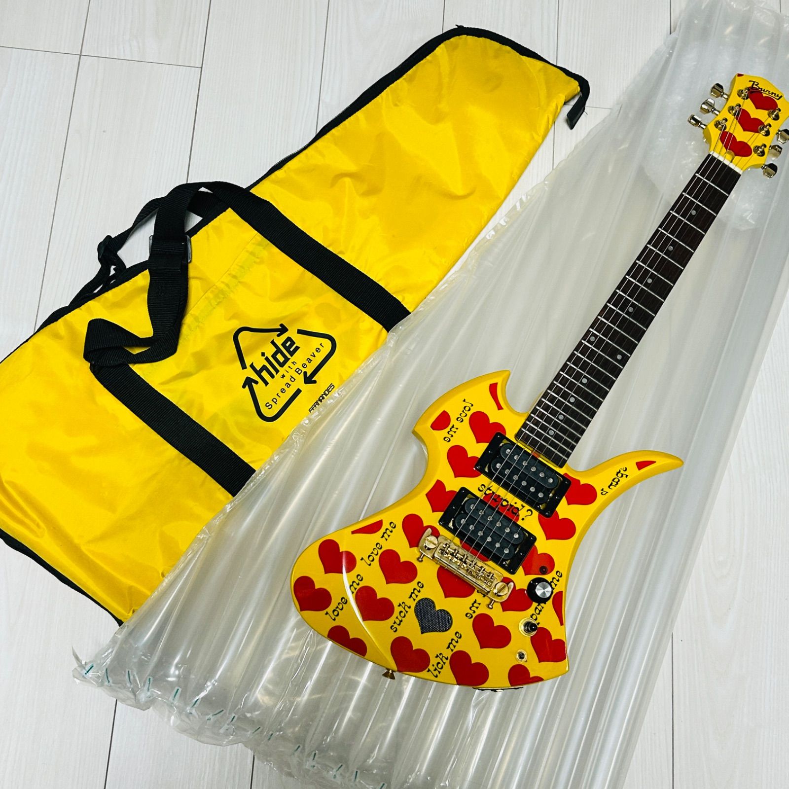 BURNY YH-JR hideモデル アンプ内蔵 モッキンバード ギター BURNY YH