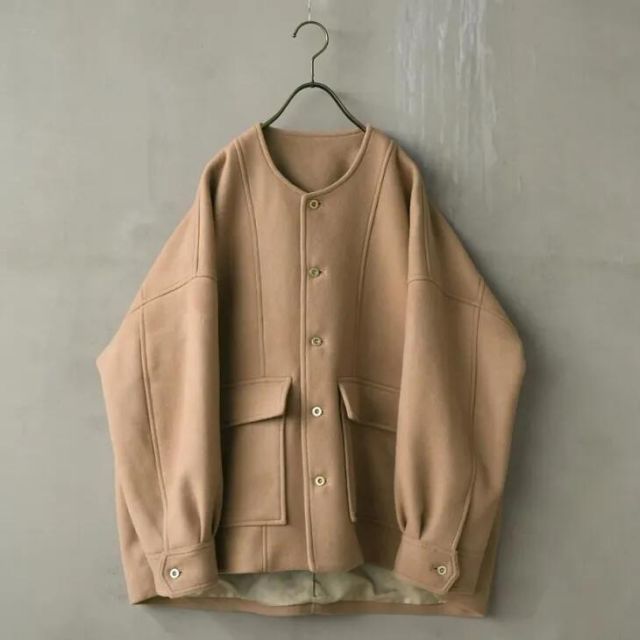 MANON マノン メルトン カーディガンジャケット キャメル MANON (マノン) | MELTONCARDIGAN JKT (camel) one size | メルトン