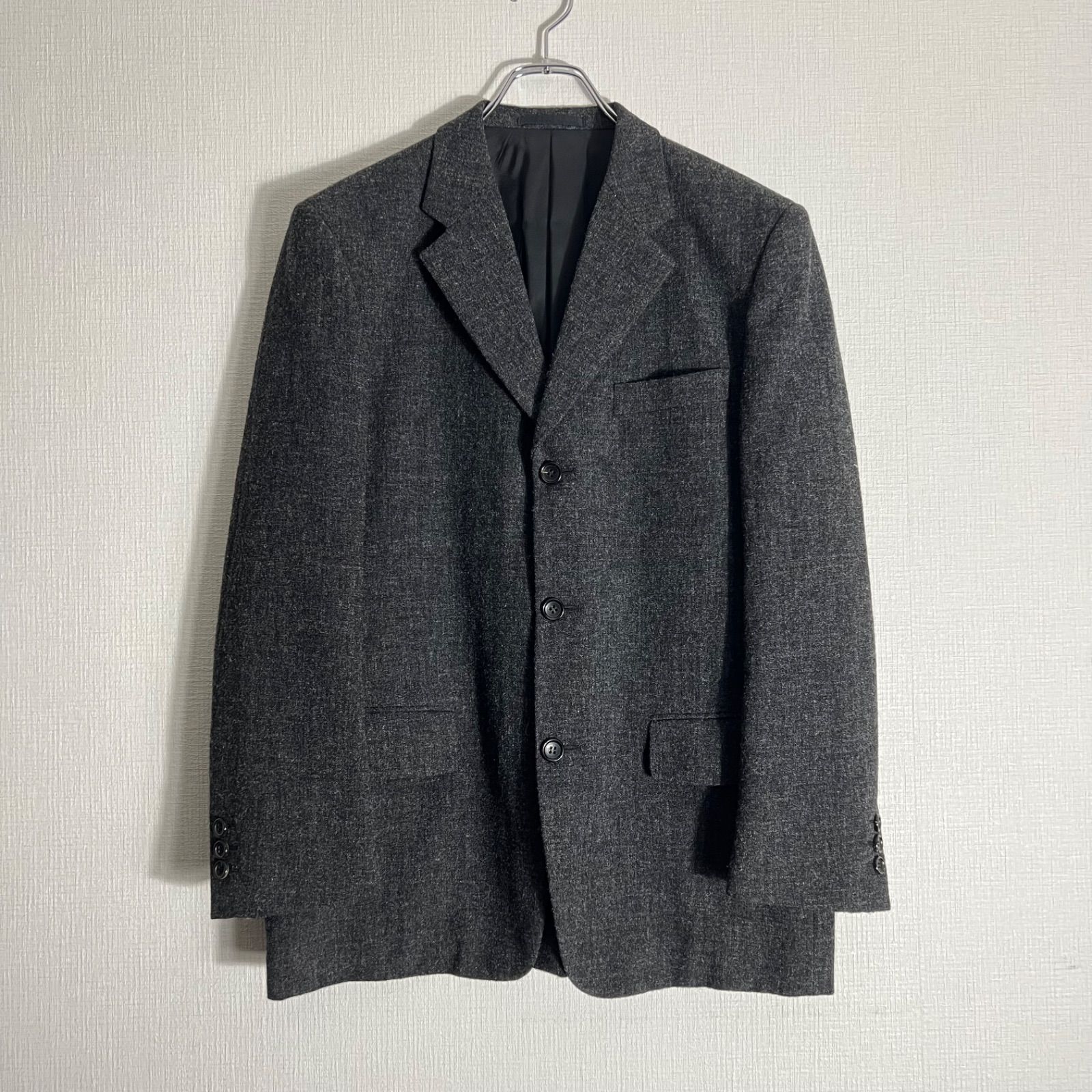 【archive】コムデギャルソンオム 田中オム 3B テーラードジャケット 黒 comme des garcons homme コムデギャルソンオム 田中オム ウール縮絨
