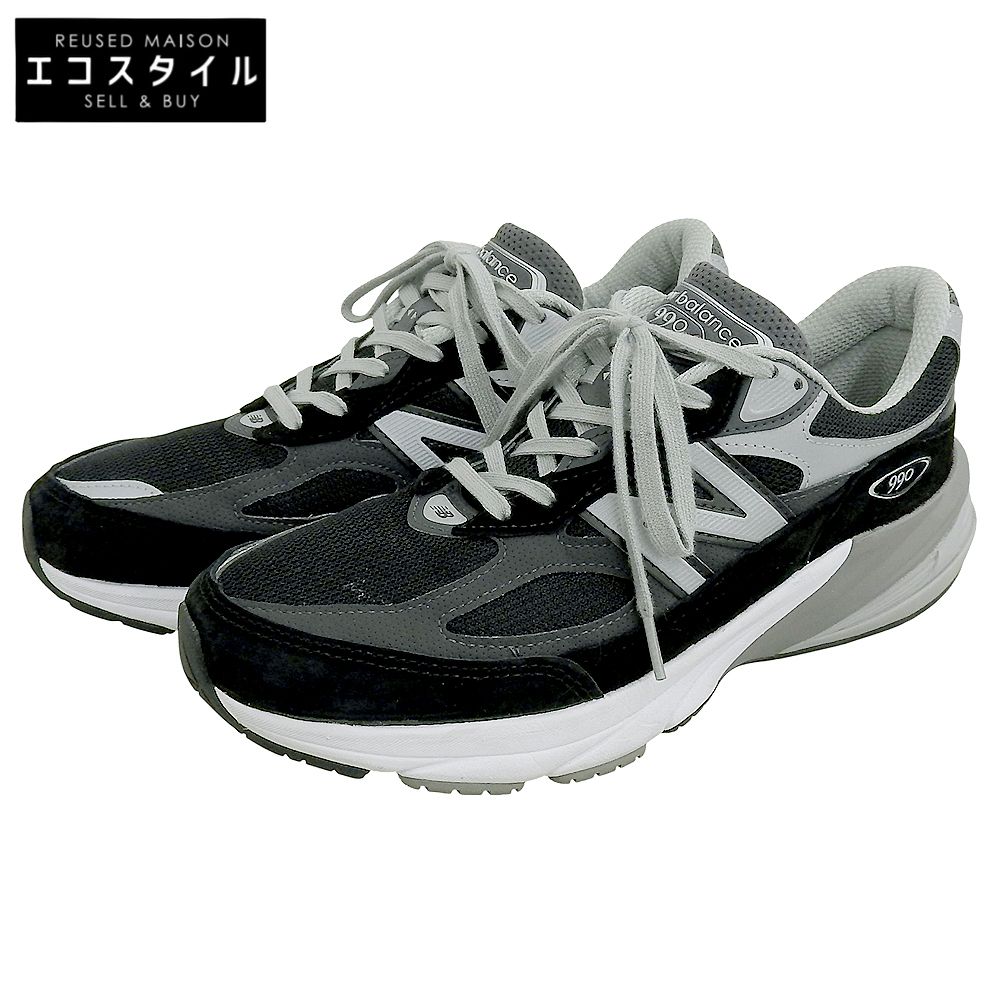 NEW BALANCE ニューバランス 美品 スニーカー シューズ メンズ スエード ブラック 28cm M990BK6 28