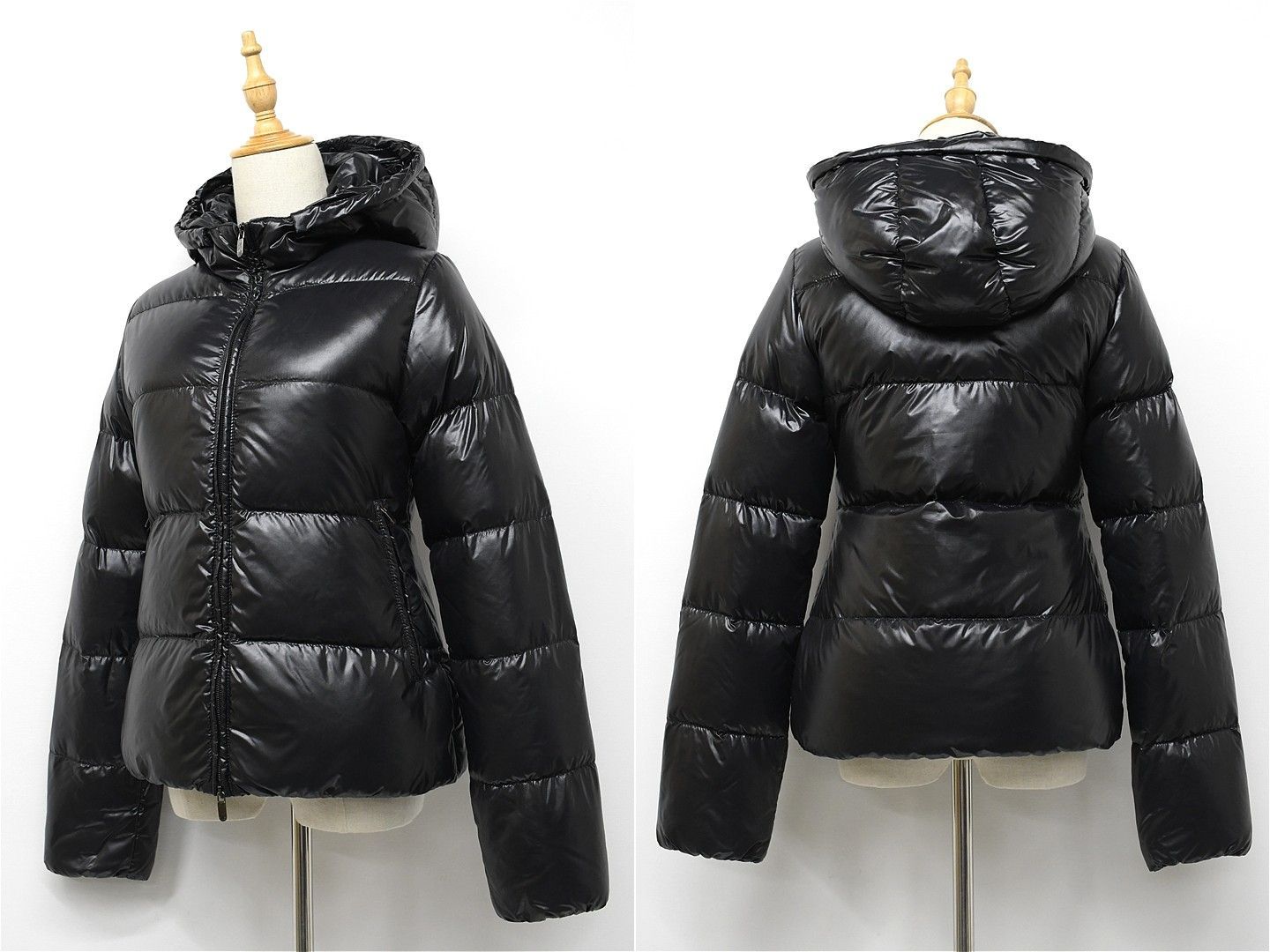 Q363/DUVETICA ショートダウンジャケット ファー 38 M 黒 - メルカリ