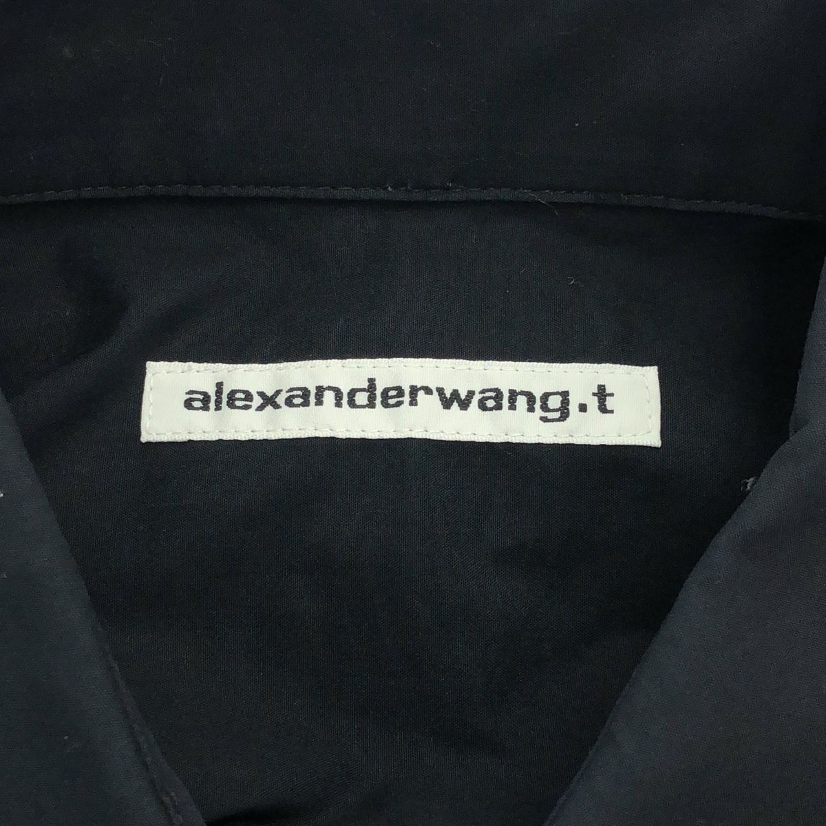 ALEXANDER WANG.T アレキサンダーワン. ティー オーガニックコットンワイドシャツ 4WC2241482 ブラック XS ALEXANDER WANG.T アレキサンダーワン. ティー オーガニックコットン
