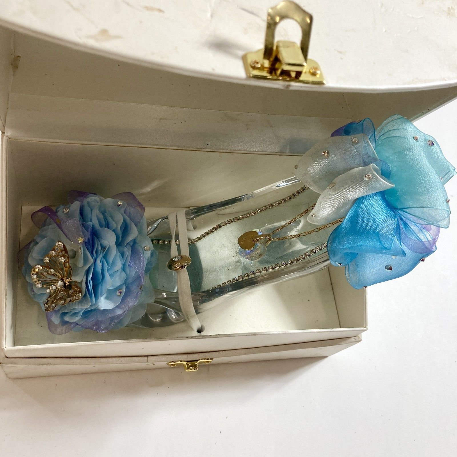 Meria room メリアルーム　シンデレラのガラスの靴　特別版　水色系 誕生日・プロポーズはシンデレラのガラスの靴 プリンセスブルー MERIA