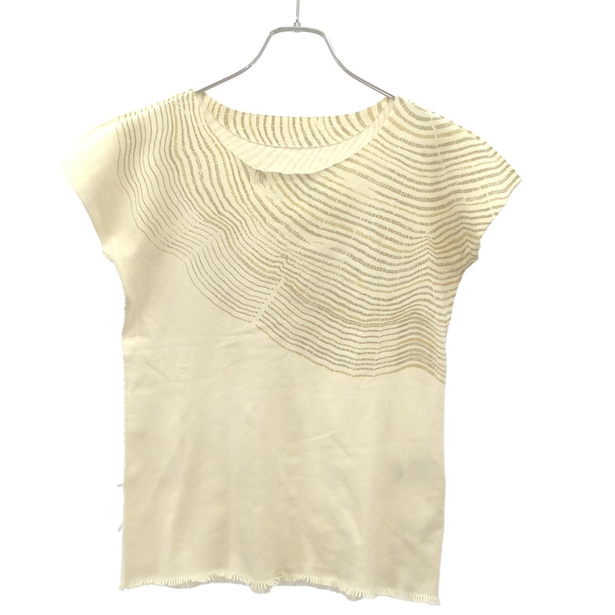 ISSEY MIYAKE A-POC INSIDE イッセイミヤケ エーポック インサイド プリントトップス IM44KK716 アイボリー 2 ISSEY MIYAKE A-POC INSIDE イッセイミヤケ エーポック インサイド