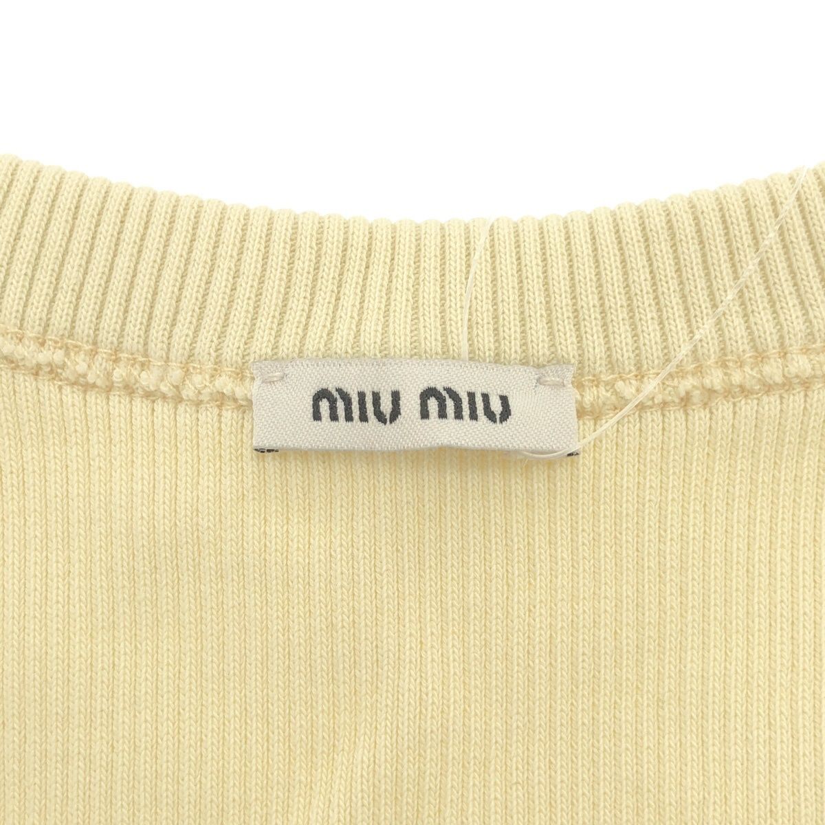 miu miu ミュウミュウ ガーメントダイ リブ編み ジャージー タンク