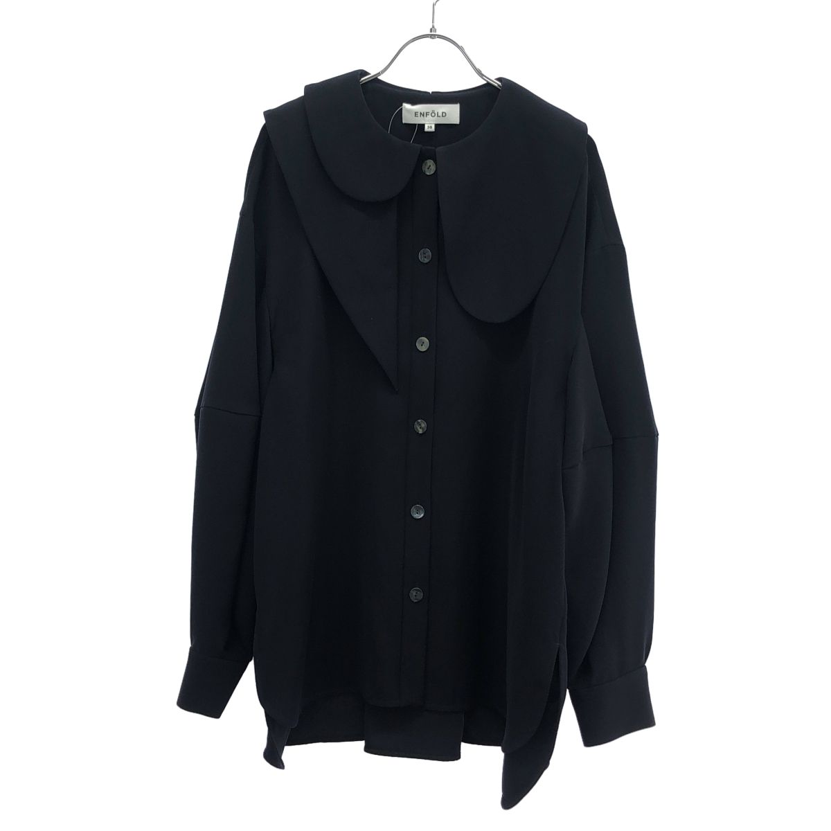 ENFOLD エンフォルド 24SS ASYMMETRY COLLAR BLOUSE アシンメトリー