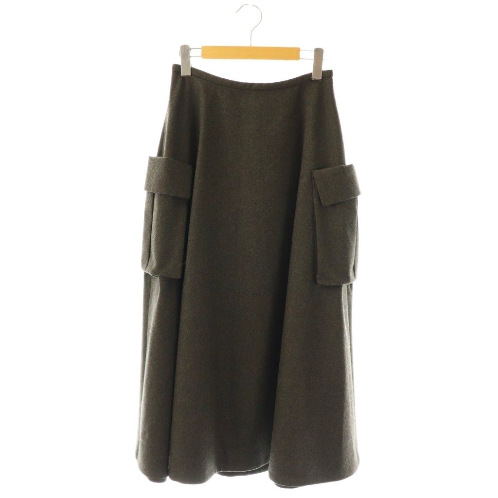 マディソンブルー MADISONBLUE CARGO CIRCULAR LONG SK FLANNEL |スカート フレア M チャコールブラウン MB224-6005 /CX ■OS