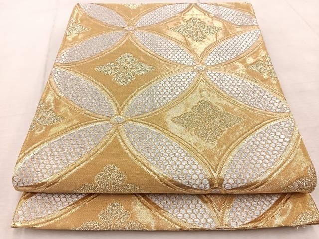 平和屋着物◎六通柄袋帯 七宝花菱文 金銀糸 BAAV4394yc - メルカリ