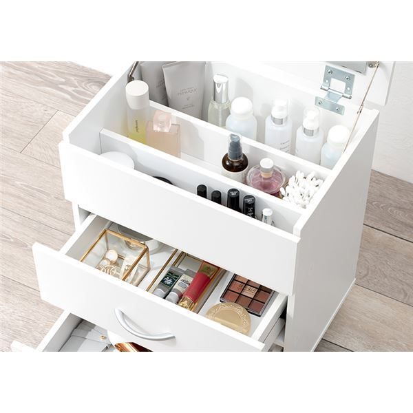 コスメワゴン キャスター付き ホワイト 楽天市場】送料無料 コスメワゴン 大容量 キャスター付き 完成品