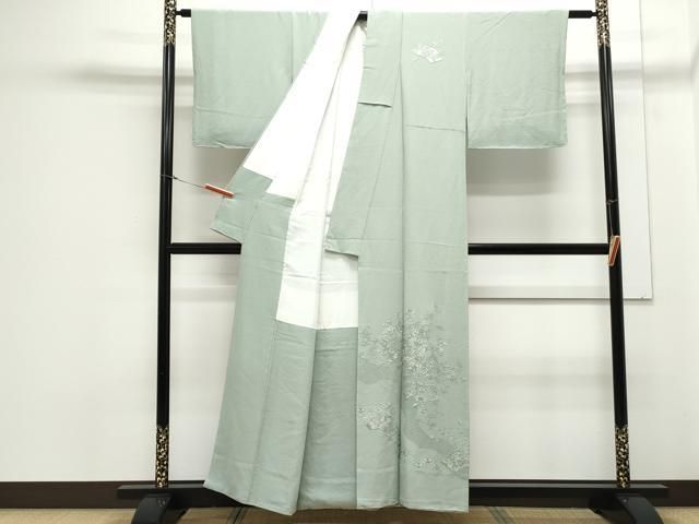 平和屋着物▽中国三大刺繍 スワトウ刺繍 総刺繍 訪問着 地紙鳳凰花文