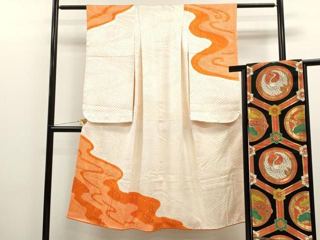 セール，新作 平和屋着物[]七五三　女の子　７歳　祝着　四つ身　袋帯セット　総絞り　道長文　逸品　CAAR6628ze 着物・着物ドレス