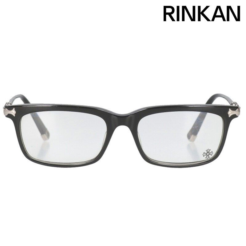 クロムハーツ FUN HATCH-A クロステンプルスクエアフレーム眼鏡 メンズ  