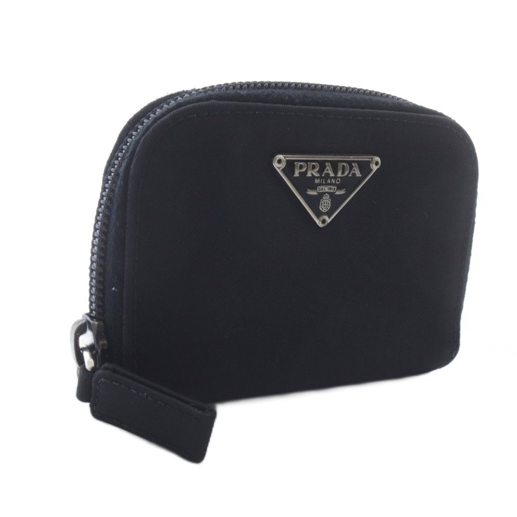 プラダ PRADA コインケース 小銭入れ 三角ロゴプレート ジップ