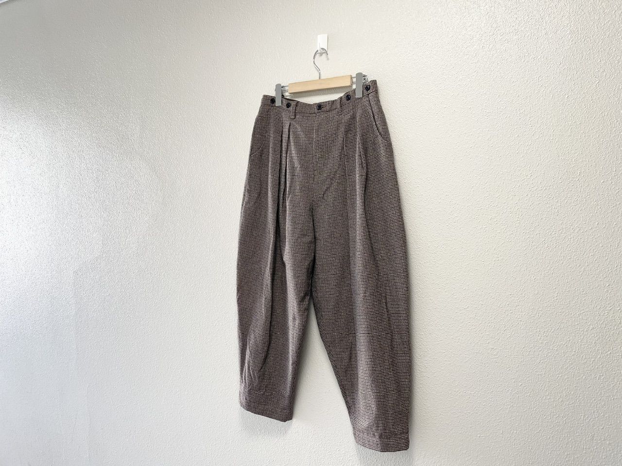 nest Robe ネストローブ ウールコットンガンクラブチェックパンツ 日本