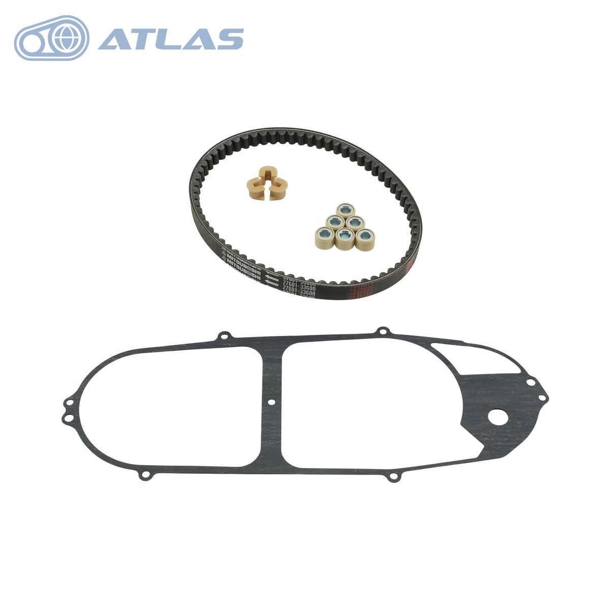 台湾スズキ アドレスV 125 ADDRESS ドライブベルト スライドピース ウエイトローラー17 g クランクケースカバーガスケット 駆動系リフレッシュ4点セット