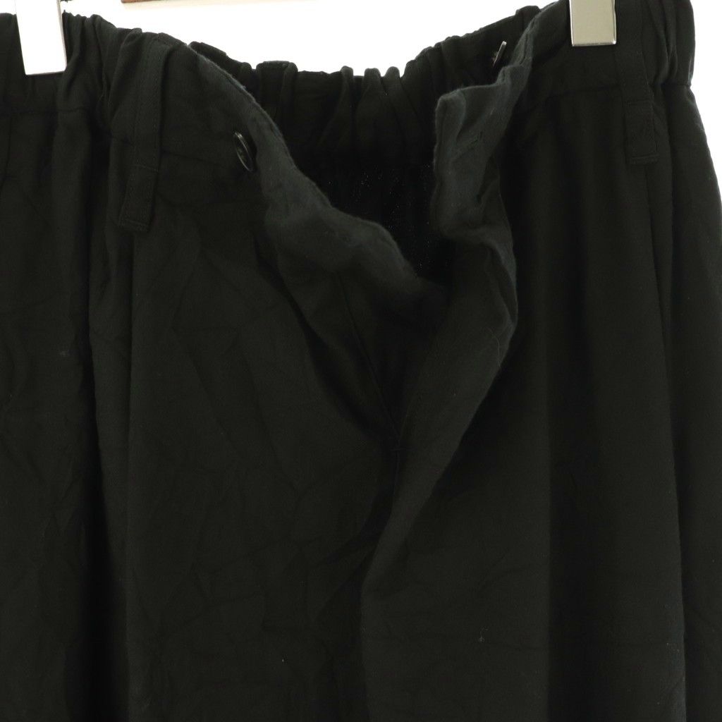パドカレ　ブラック ウールパンツ パドカレ pas de calais ウール混 ワイドイージーパンツ 36 ブラック