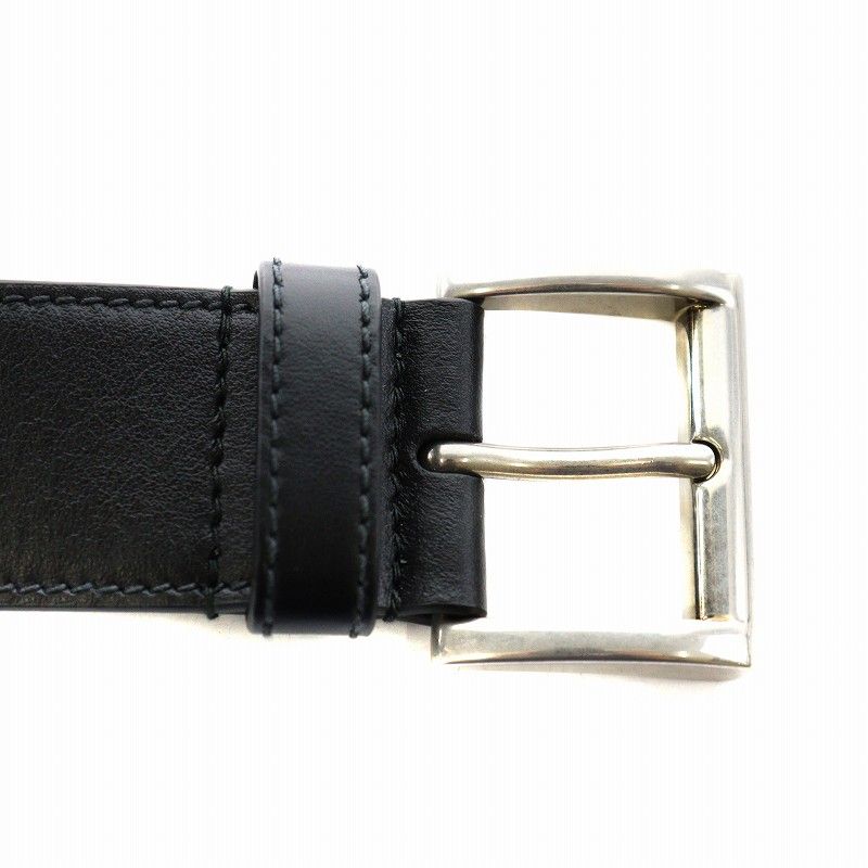 レディース プラダ PRADA レザーベルト ハトメ 34/85 黒 ブラック