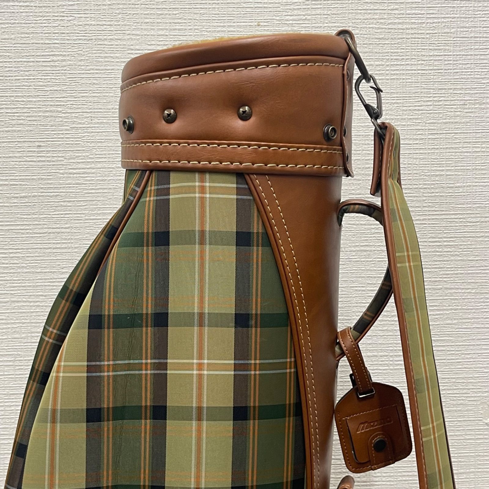 NPA】MIZUNO ミズノ ゴルフバッグ キャディバッグ チェック柄 格子柄