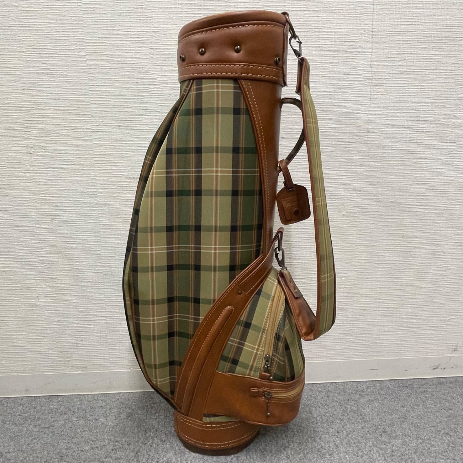 NPA】MIZUNO ミズノ ゴルフバッグ キャディバッグ チェック柄 格子柄