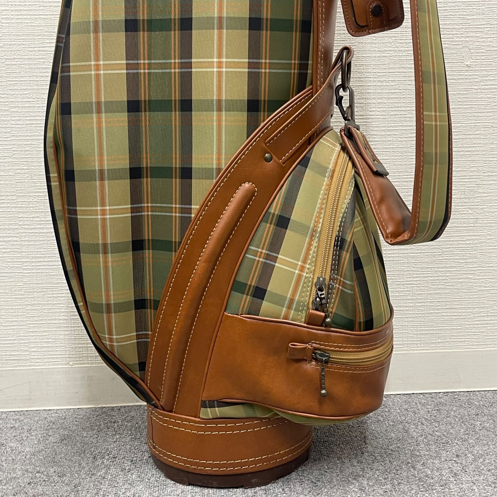 NPA】MIZUNO ミズノ ゴルフバッグ キャディバッグ チェック柄 格子柄