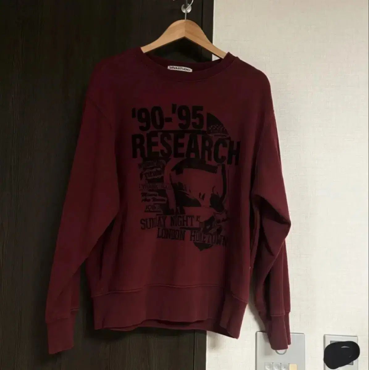 ビバスタジオ リーサーチ バーガンディ スウェット M