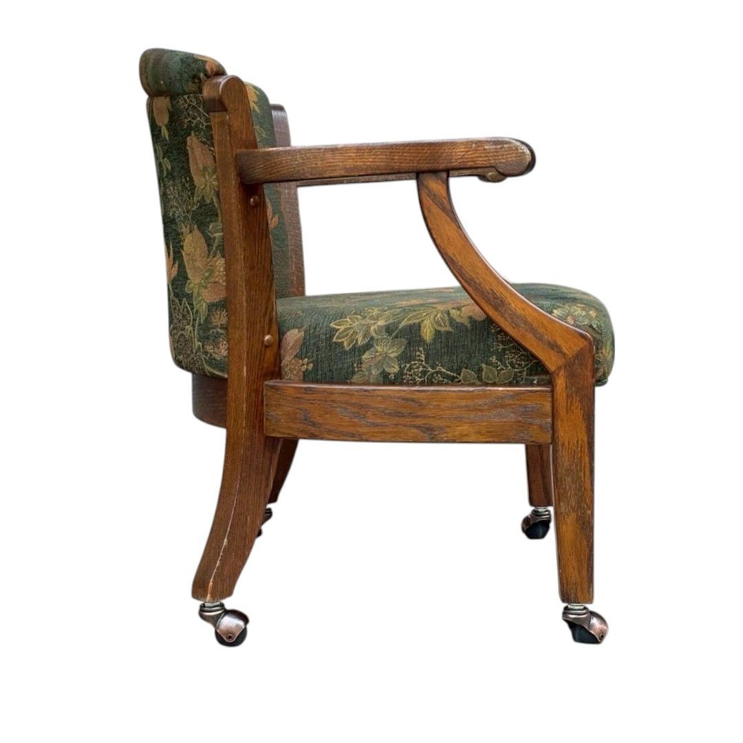 三越家具 ブルージュ アームチェア キャスター付 花柄 - メルカリ