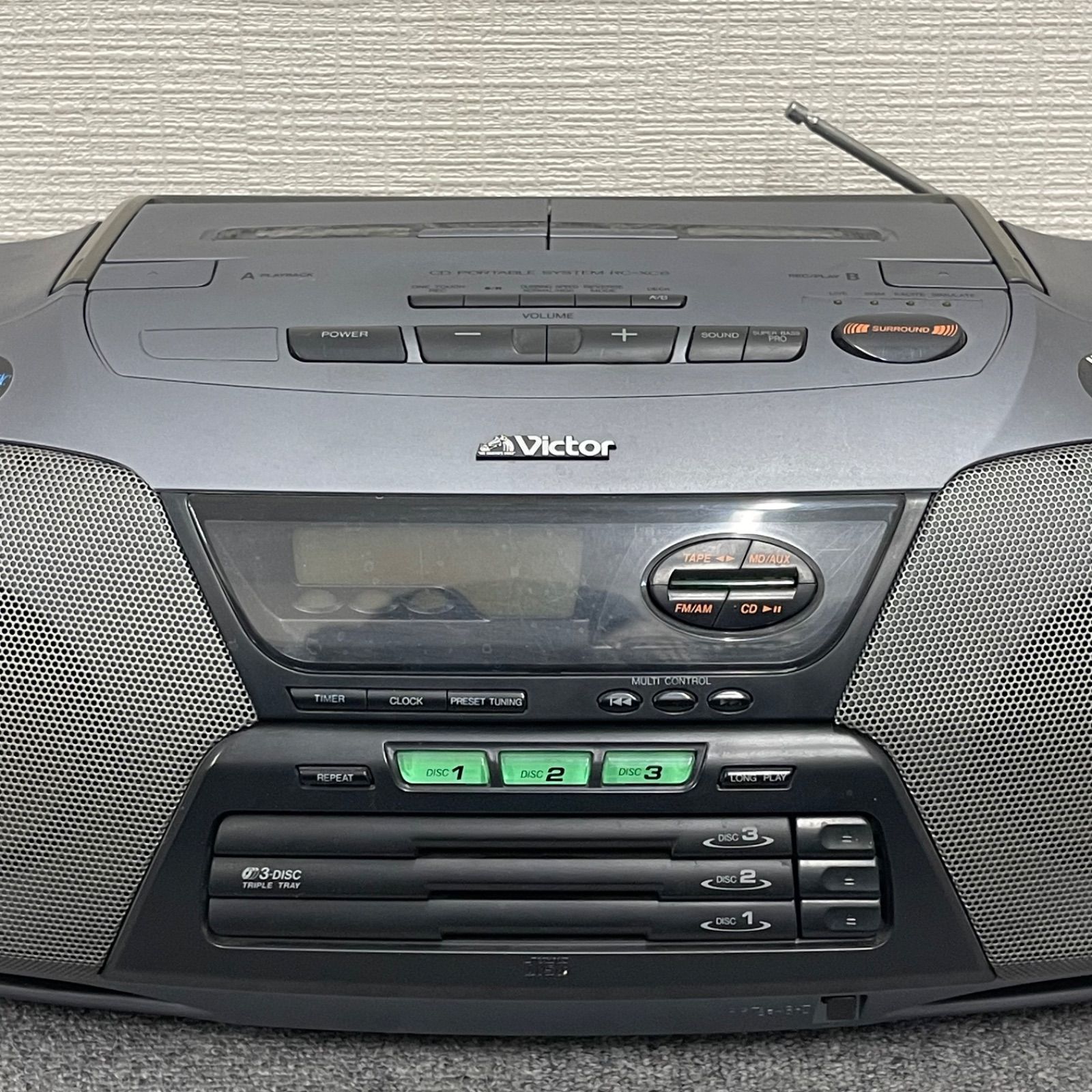 NPA】ジャンク 1996年製 Victor ビクター 大型CDポータブルシステム RC