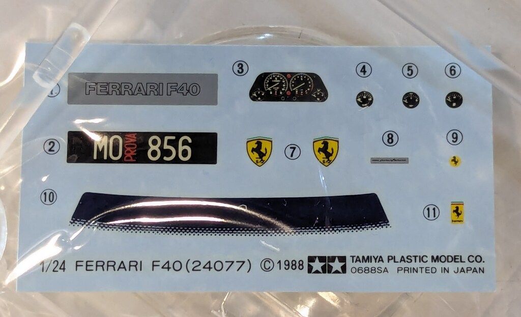 タミヤ 1/24スポーツカーシリーズ フルディスプレイモデル フェラーリF40 295