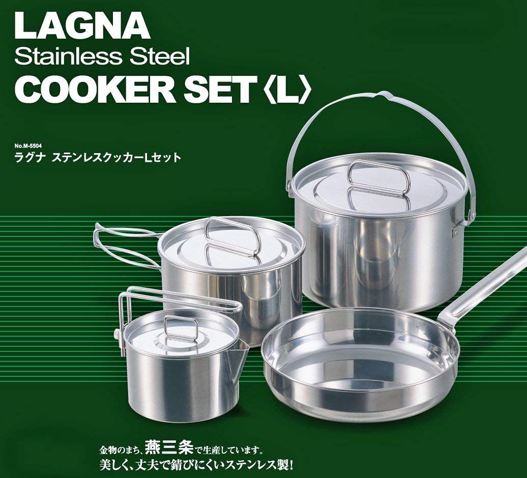アウトドア キャプテンスタッグ ラグナ ステンレスクッカーLセット M