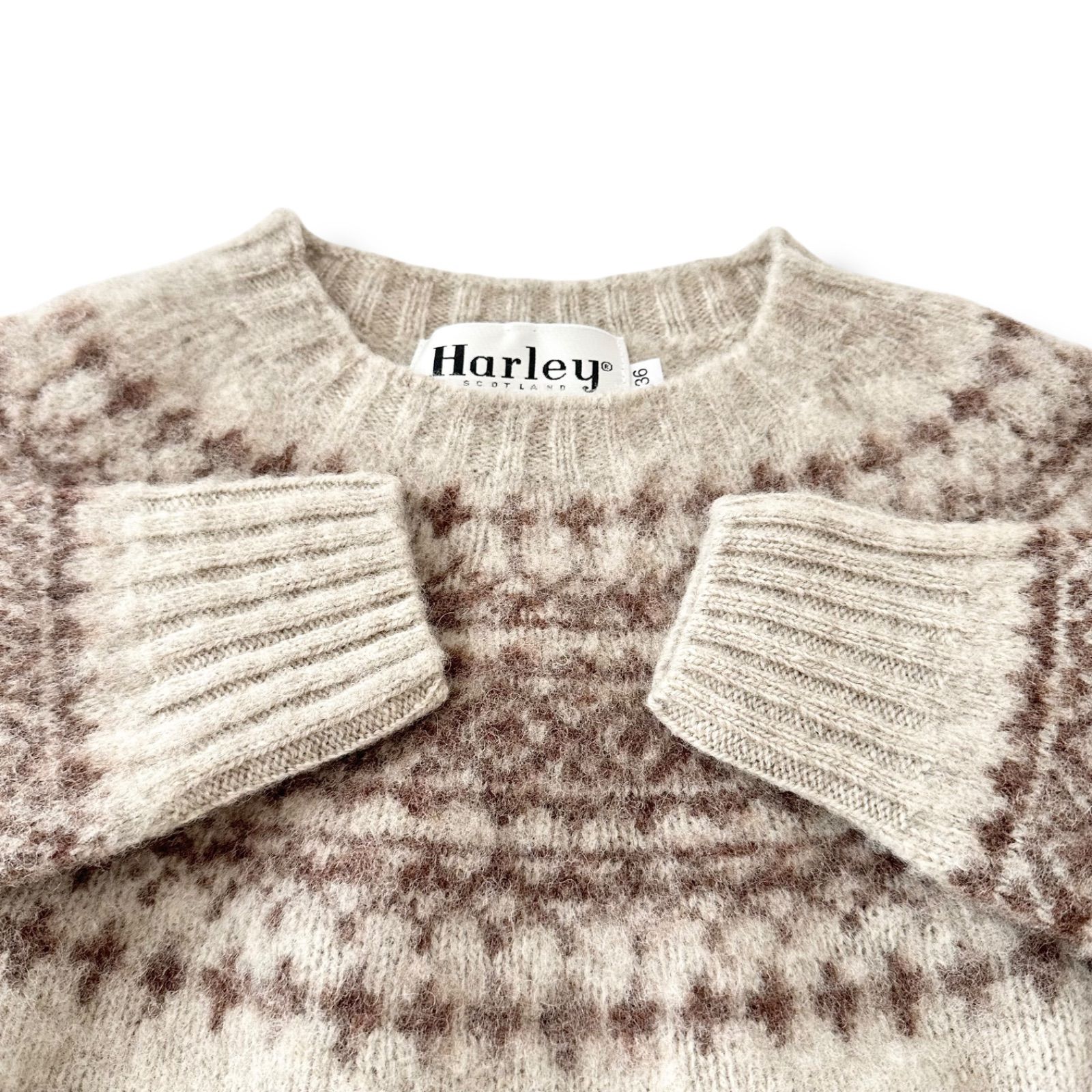 美品】ハーレーオブスコットランド ノルディック柄 ニット プル