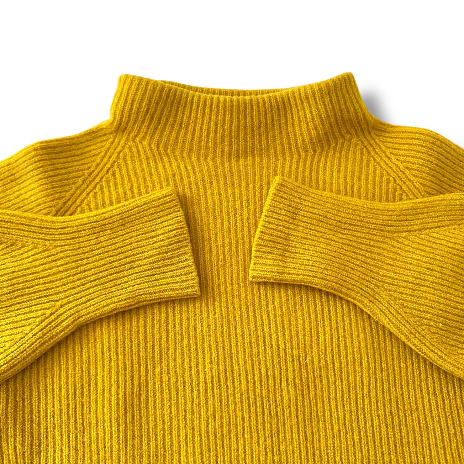  ガリャルダガランテ リブボトルニット プルオーバー イエロー フリーサイズ ウール 長袖 ニット セーター