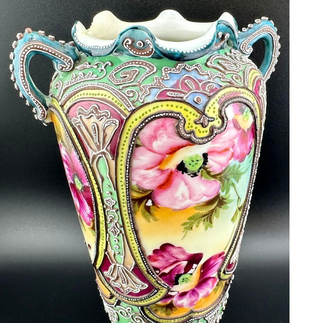 オールドノリタケ　花瓶　マルキ印 オールドノリタケ 花瓶 マルキ印