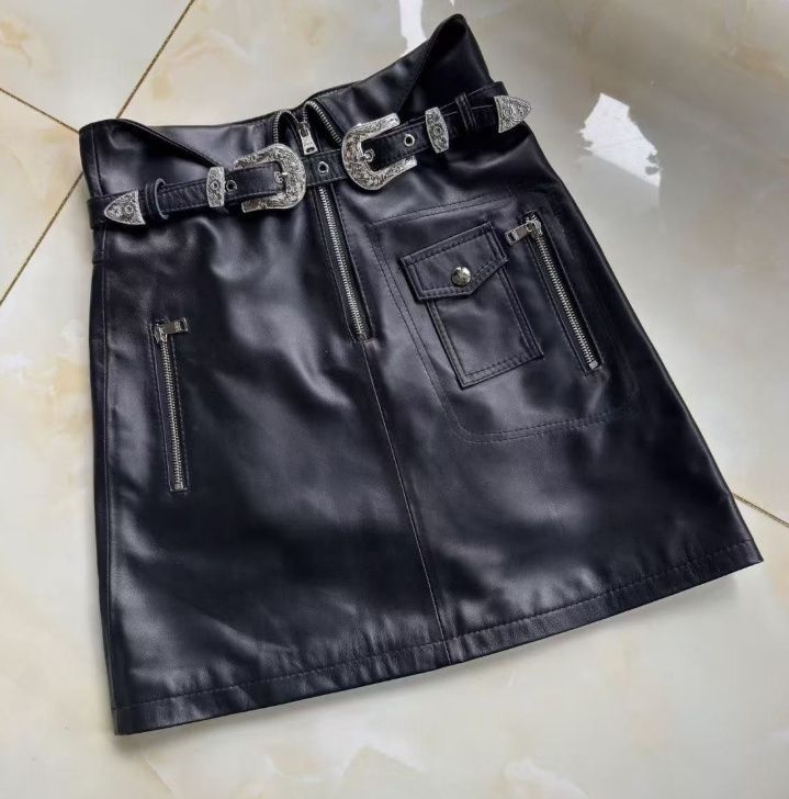 レディース高級 本革↑超ソフトなラムレザースカート☆ラムレザースカート レディース高級 本革↑超ソフトなラムレザースカート黒☆ラムレザー