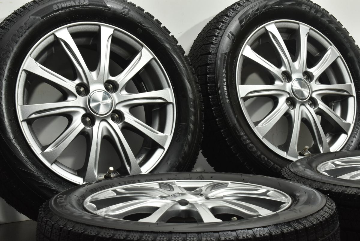 製 バリ溝 WEZEN 14 in 4 5 J 45 PCD 100 ブリヂストン ブリザック VRX 2 155 65 R N BOX ONE WGN ワゴンR タント ムーヴ