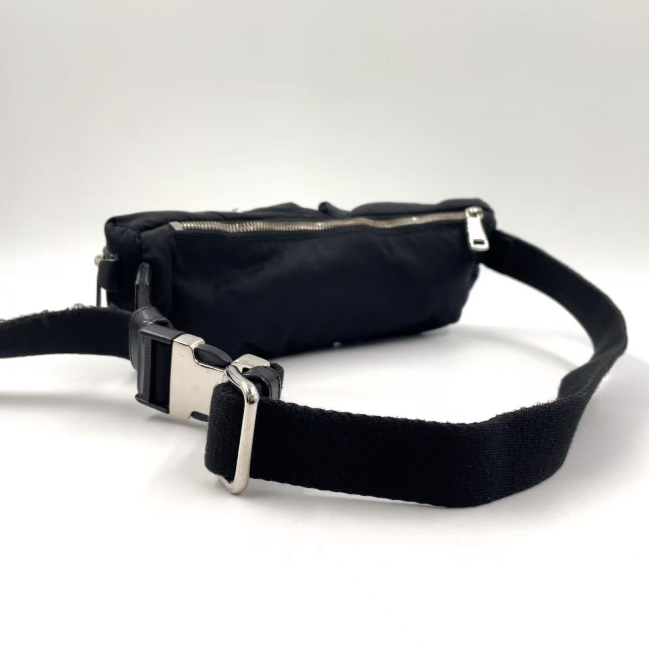DOLCE&GABBANA ナイロン ウエストポーチ レザー×ナイロン ブラック