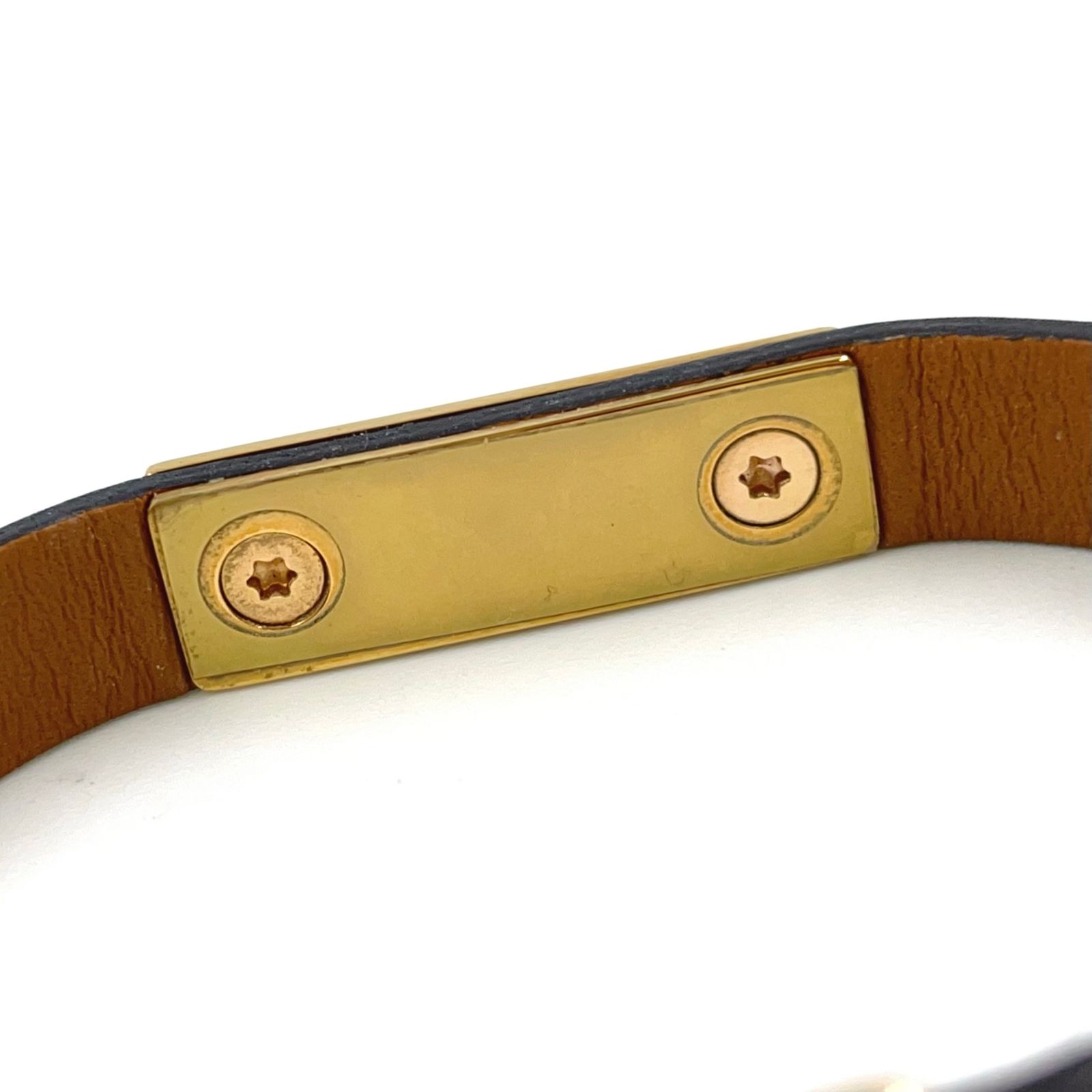 HERMES リヴァル ミニ X刻印 レザー レッド ブレスレット・バングル