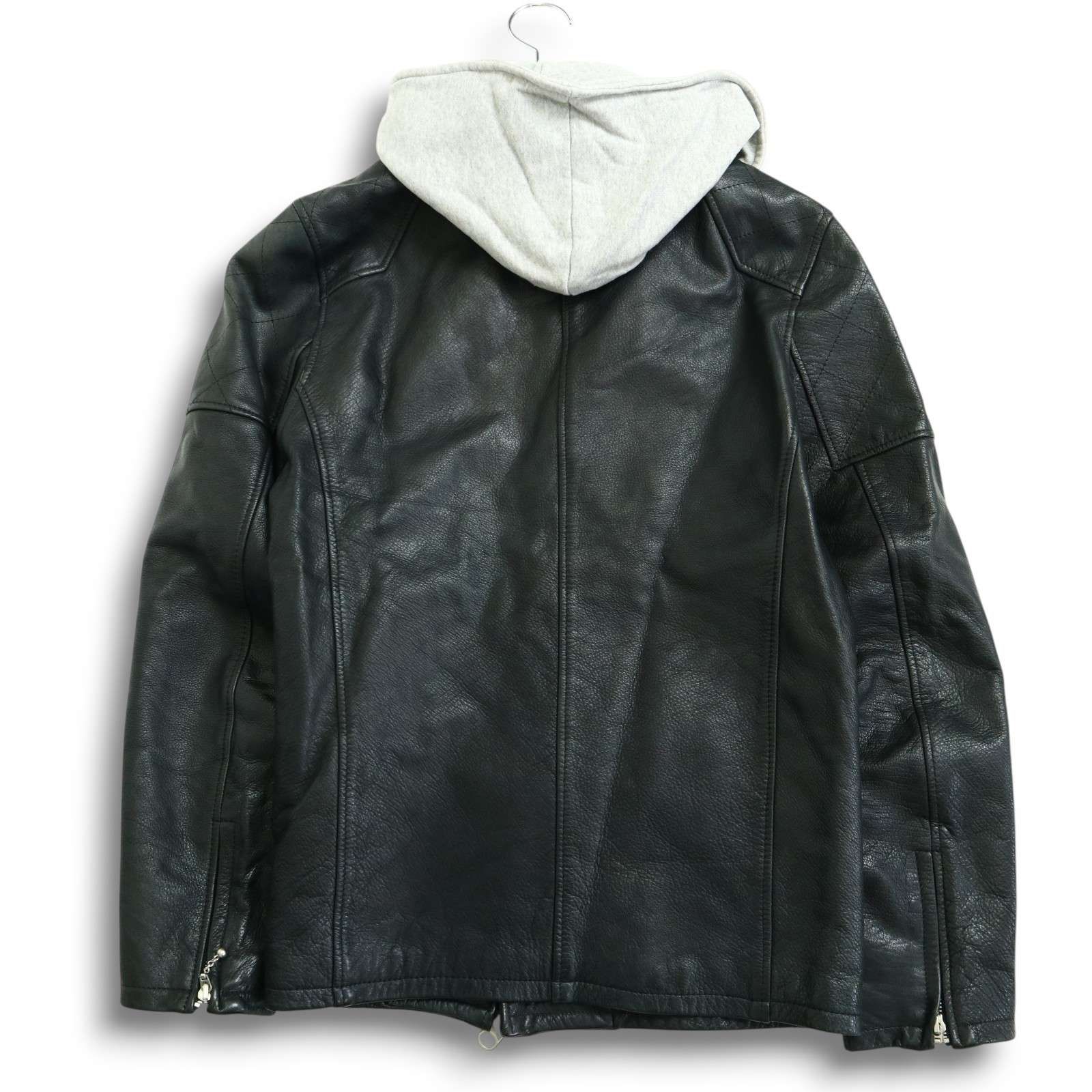 rehacer レアセル 秋冬 牛革 リアル カウ レザー☆ フード着脱可