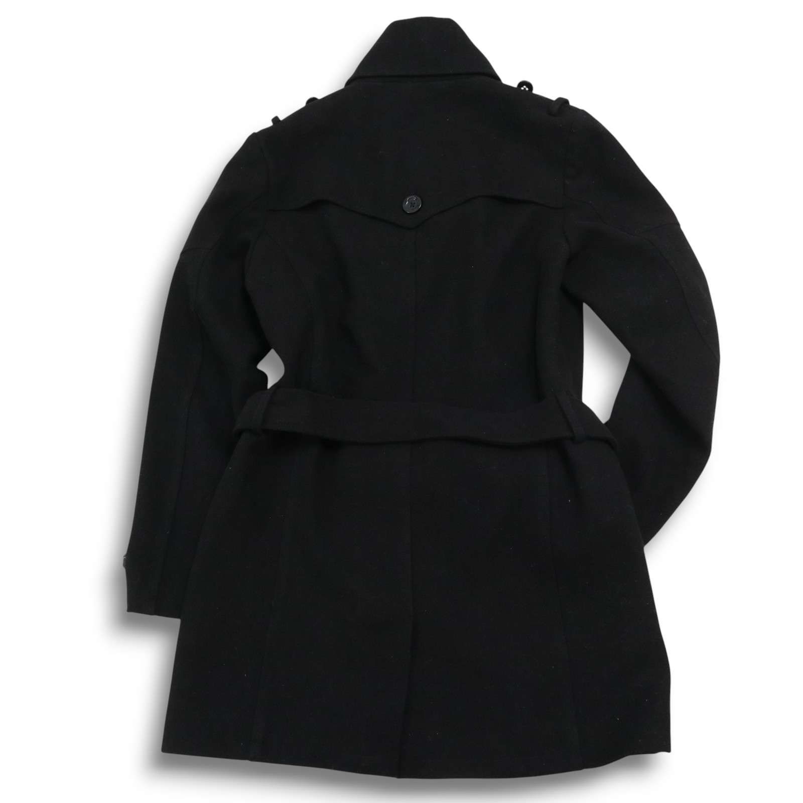 【新品未使用】CIVARIZE/バイカラーメルトンウールトレンチコート/ブラック 新品未使用】CIVARIZE/バイカラーメルトンウールトレンチコート