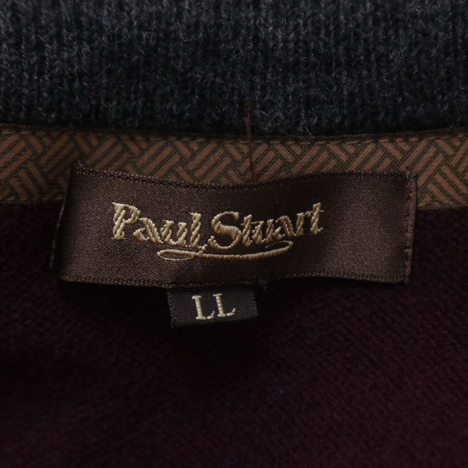 PAUL STUART ポール・スチュアート 秋冬 ウール カシミヤ混☆ ハーフ 