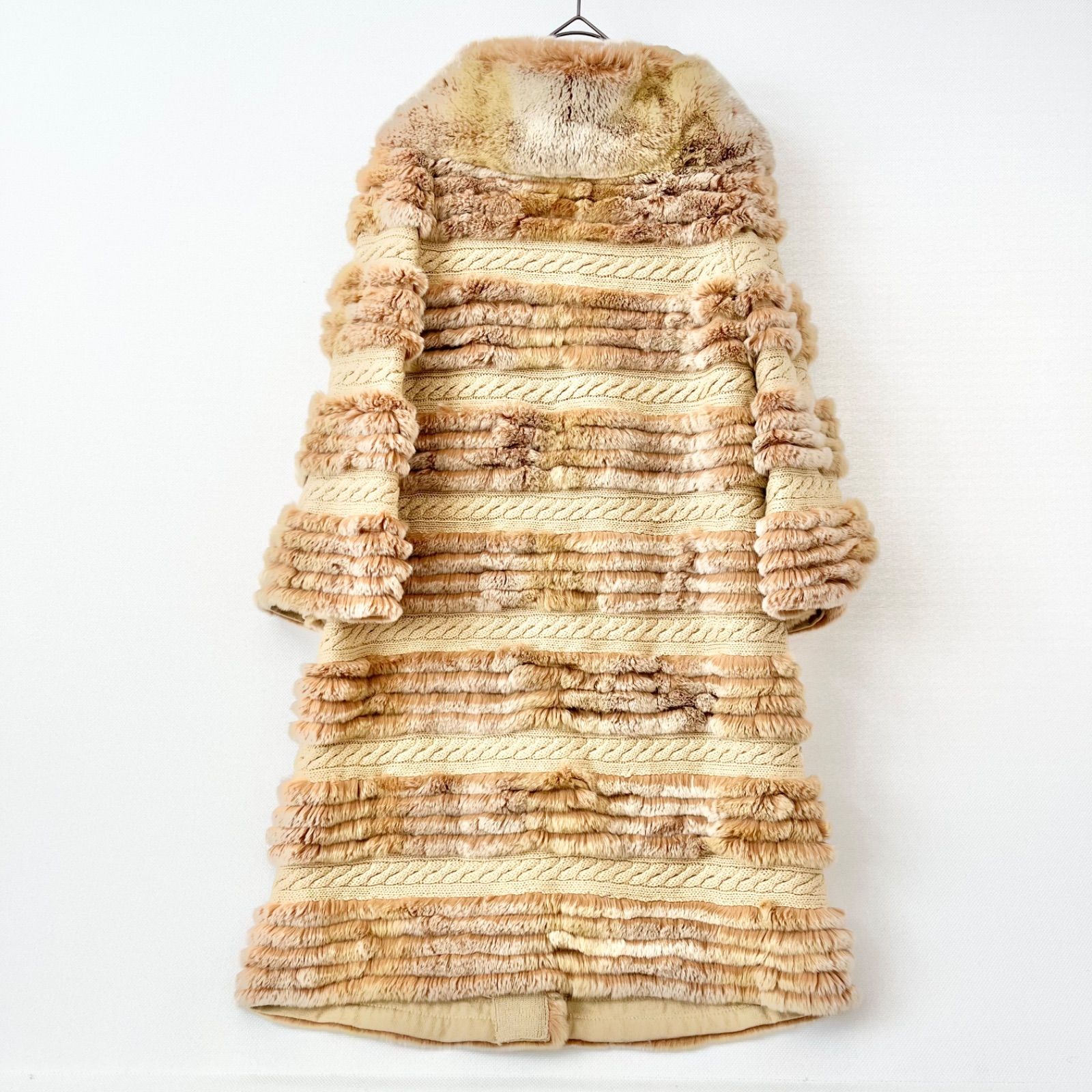 ARBORENTE定価10万程 高木ミンクリバーシブル シルク レッキスラビット ARBORENTEレッキスファーコートM-Lラビット アルボレンテ ARBORENTE