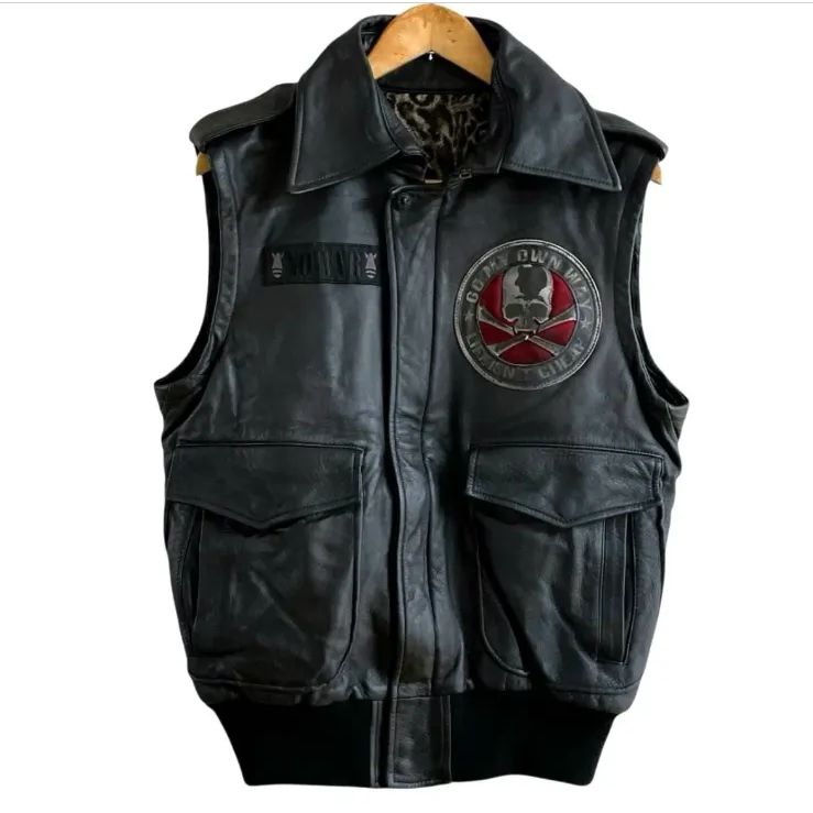 roen ロエン 2way A-2 レザー フライトジャケット ベスト 50 roen ロエン 2way A-2 レザー フライトジャケット ベスト 50 - メルカリ