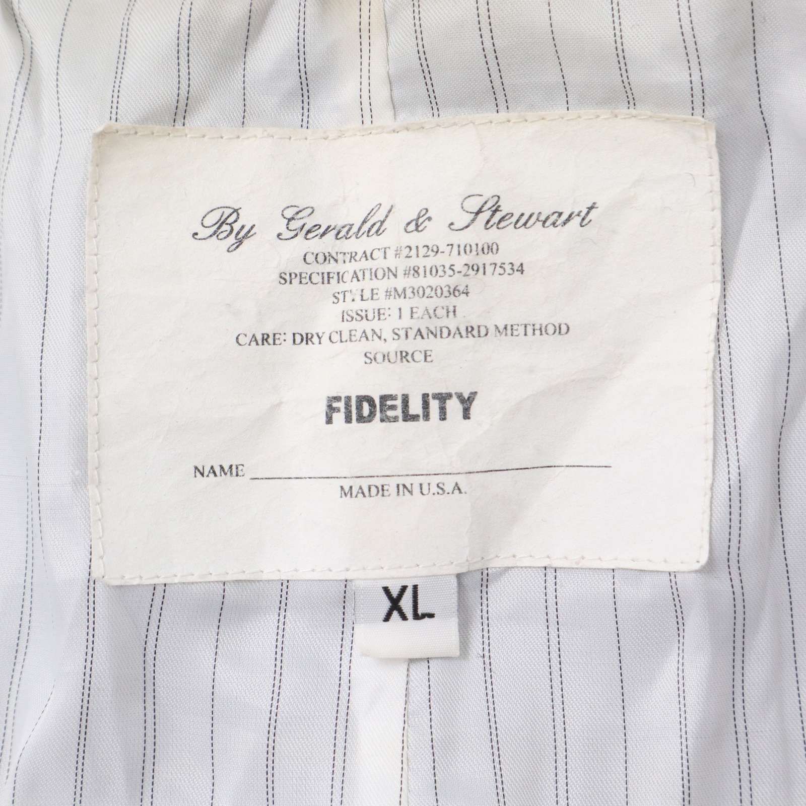 USA製☆ FIDELITY フィデリティ 秋冬 金釦 メルトン ウール テーラード 