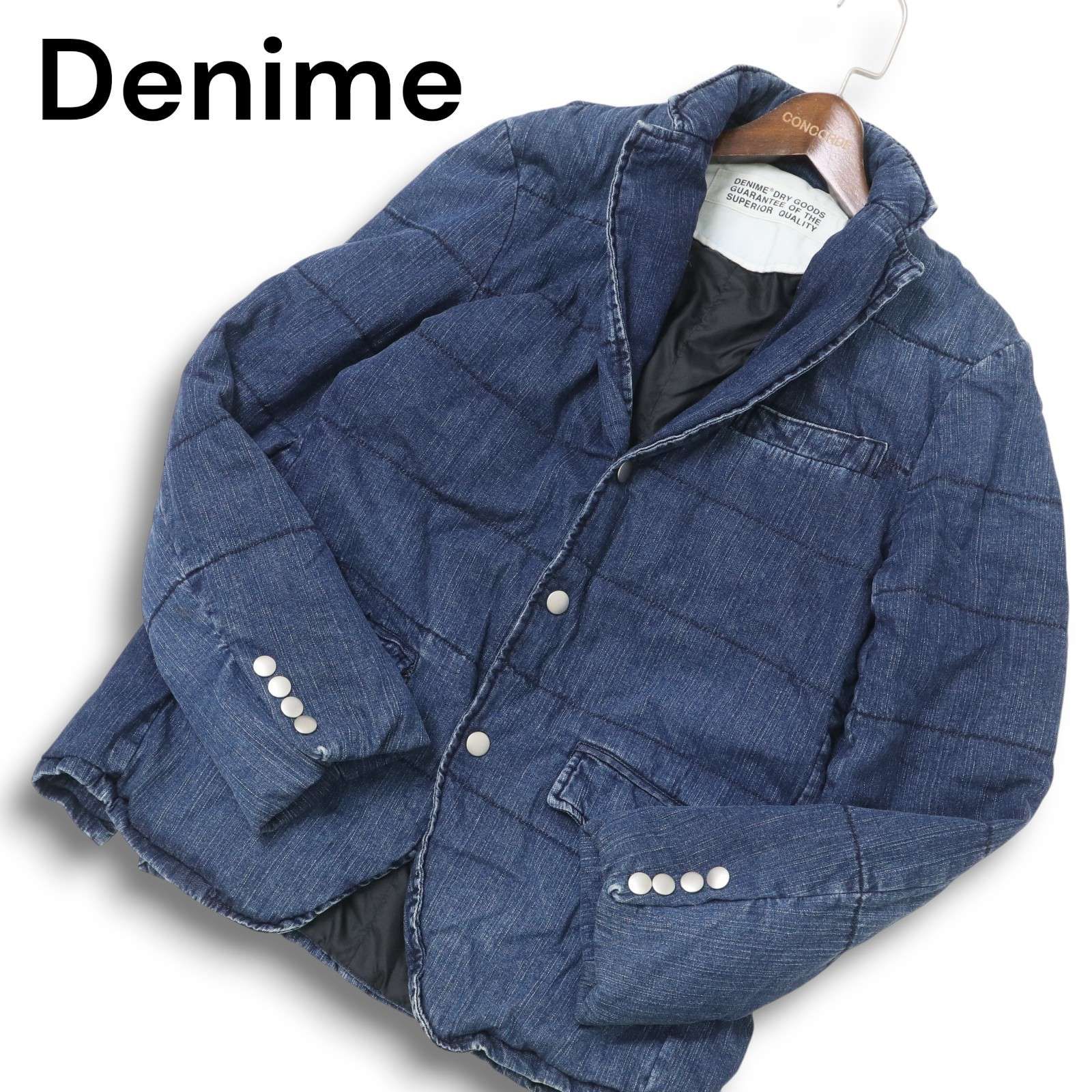 Denime ドゥニーム 秋冬☆ テーラード型 インディゴ デニム ダウン 